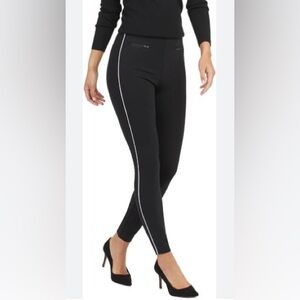 New Spanx Ankle Piped Skinny Perfect Pants Classic Navy Size Medium Tall